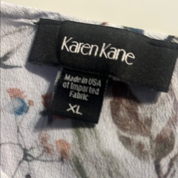 Karen Kane Top -Floral Print Long Bell Sleeve Scoop Neck - must have - Sz XL - Picture 2 of 8